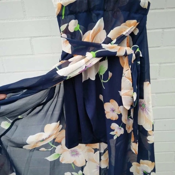 💥HP💥 Sexy Lace long Flower Print Dress - Picture 6 of 8